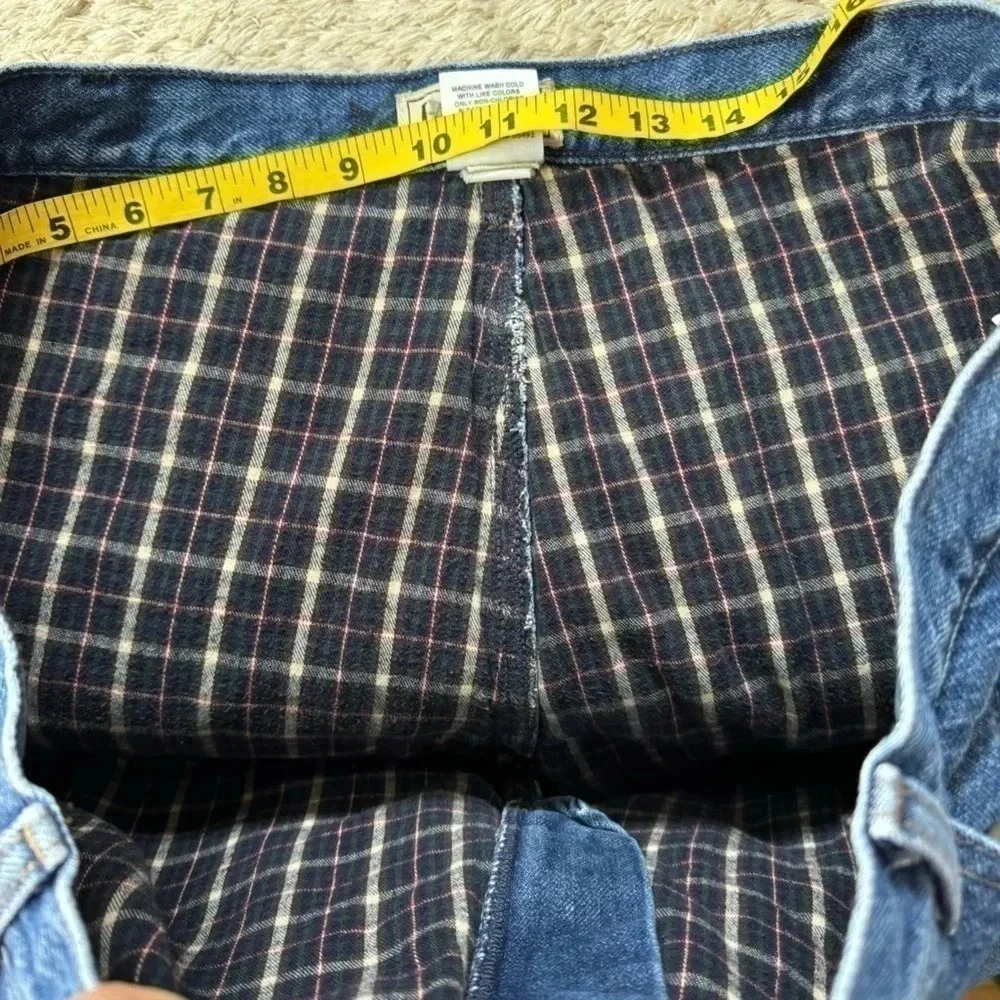 L.L Bean mens plaid lined jeans size 44x32